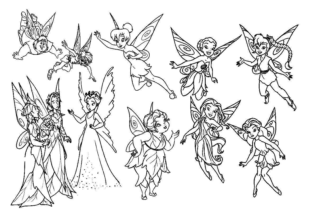 tinkerbell coloring pages