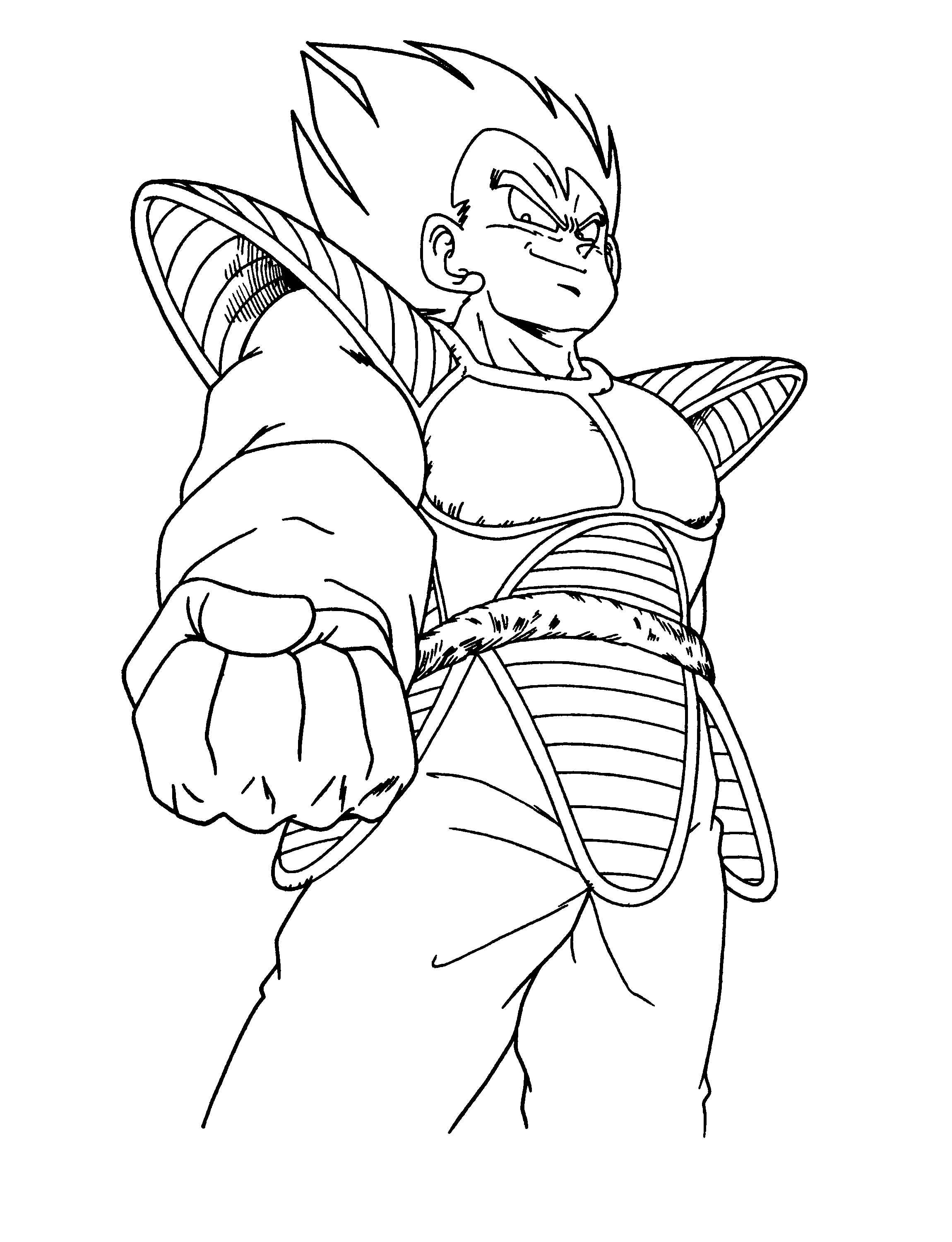 Awesome Goku And Vegeta Coloring Page - Free Printable Coloring Pages For  Kids - Coloring H…