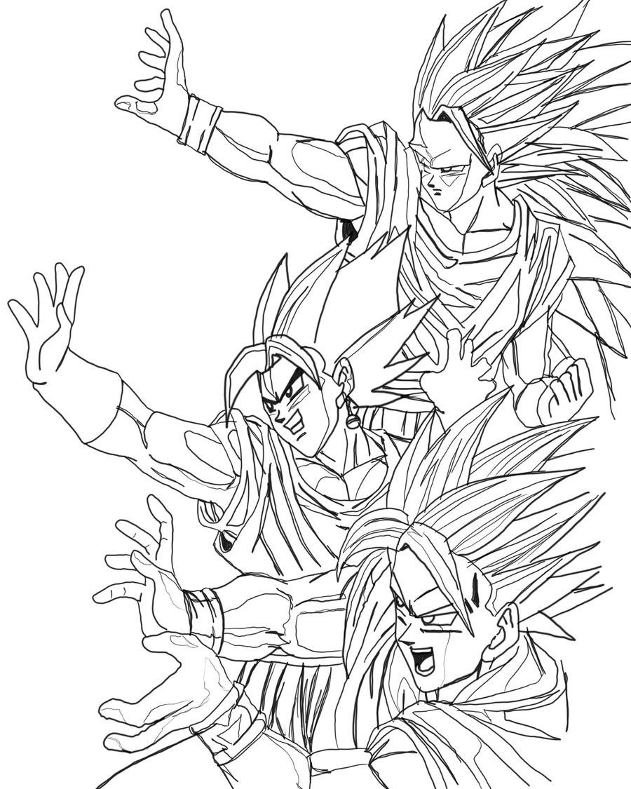 Dragon Ball Z Gogeta Coloring Pages