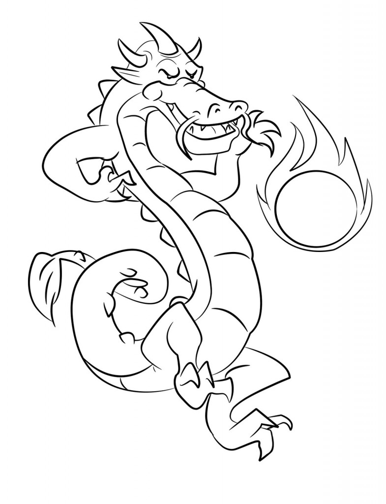 Dragon Coloring Pages For Teenagers