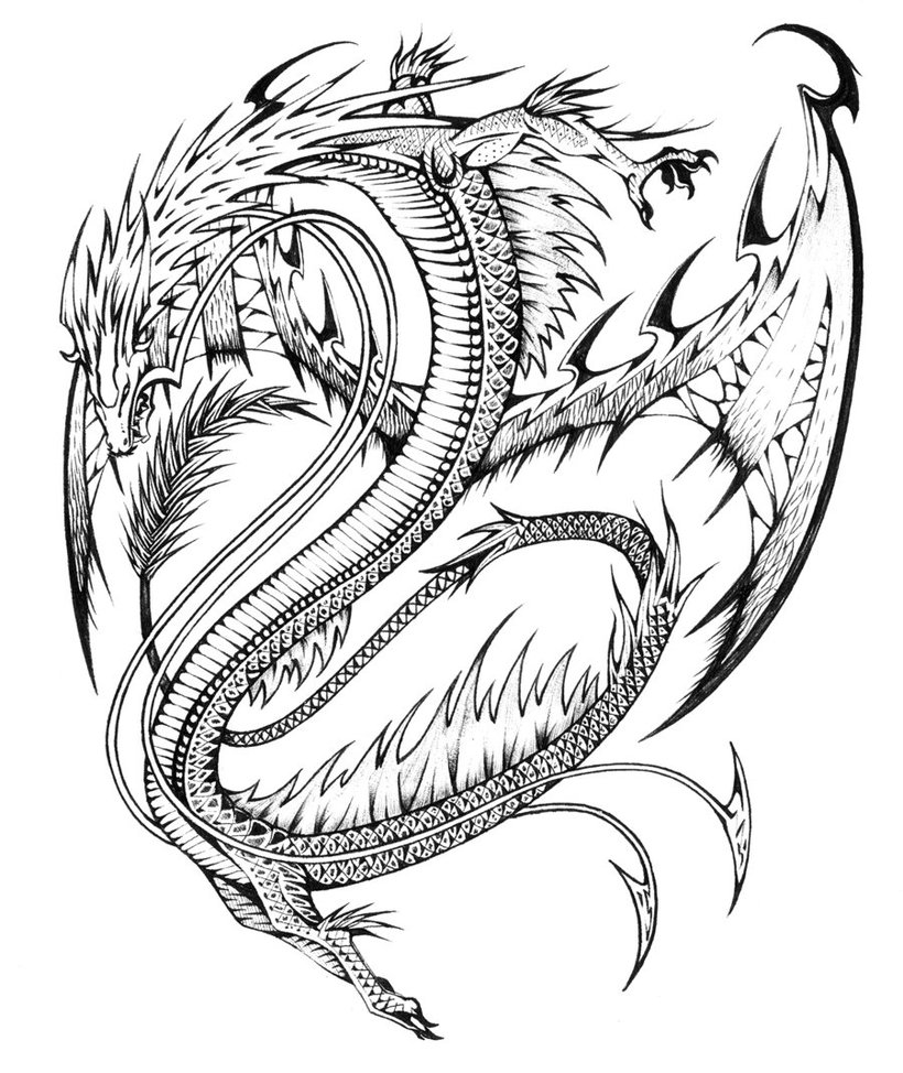 Fantasy Dragon Coloring Pages