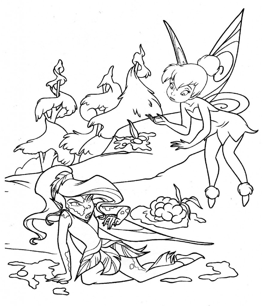Gothic Tinkerbell Coloring Pages