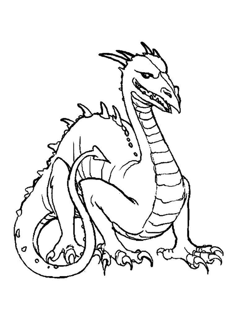 free printable dragon coloring pages for kids