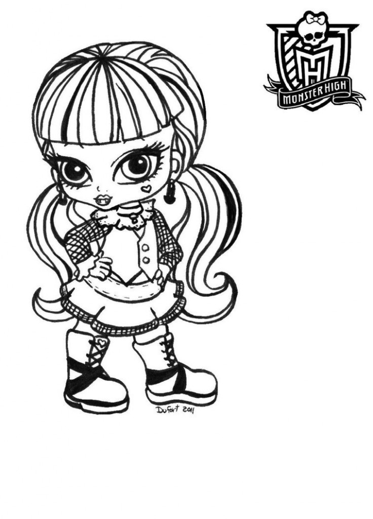 free printable monster high coloring pages for kids