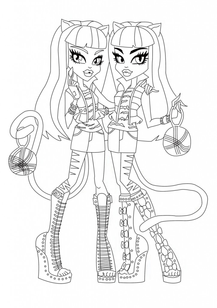 Monster High Coloring Book Pages