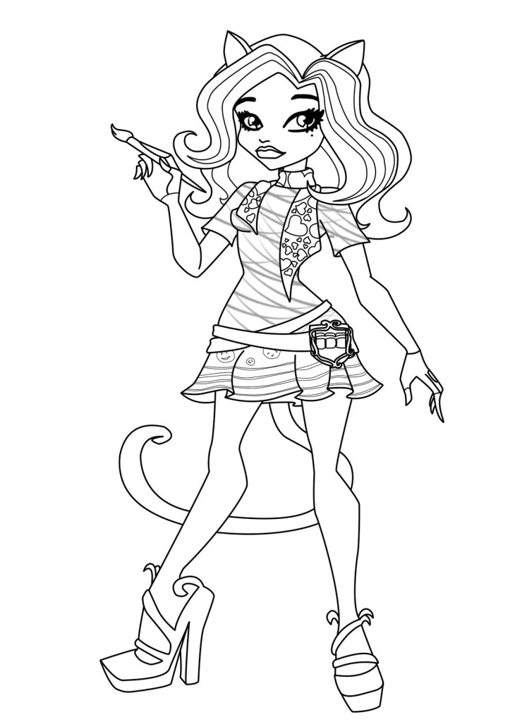 Monster High Coloring Pages For Kids Images