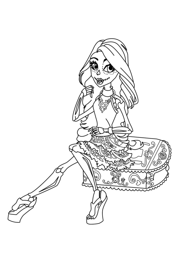 Monster High Coloring Pages Halloween
