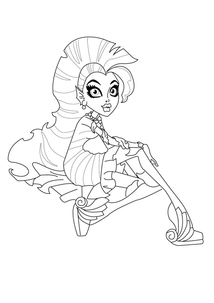 Monster High Coloring Pages to Print For Free Pictures