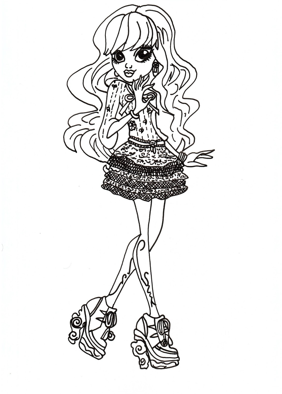 monster high frankie coloring pages