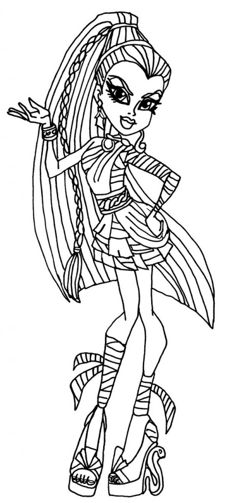 free printable monster high coloring pages for kids