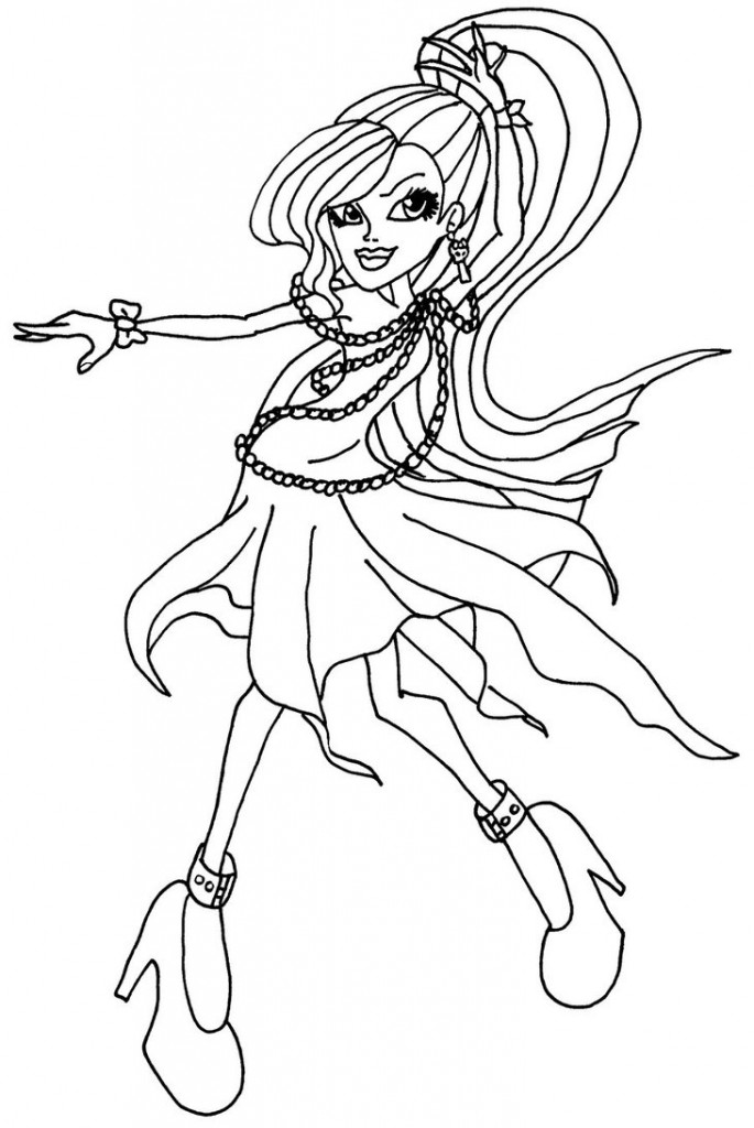 Monster High Dolls Coloring Pages Images