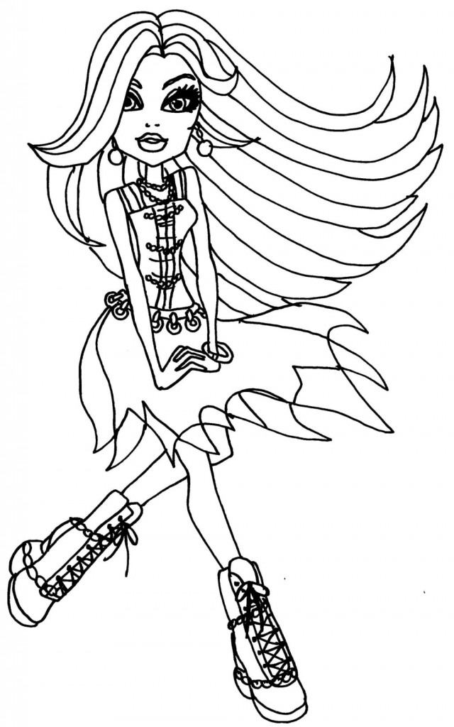 Monster High Dolls Coloring Pages Pictures