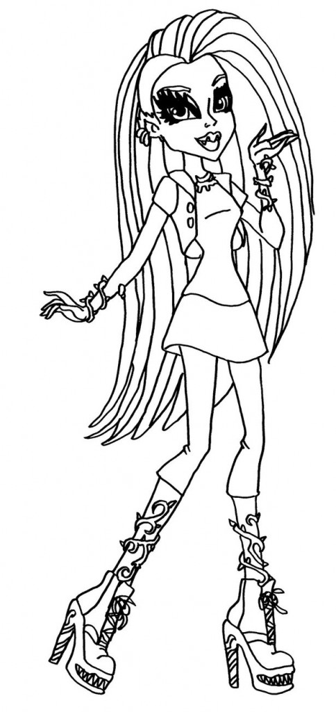 Monster High Venus Mcflytrap Coloring Pages