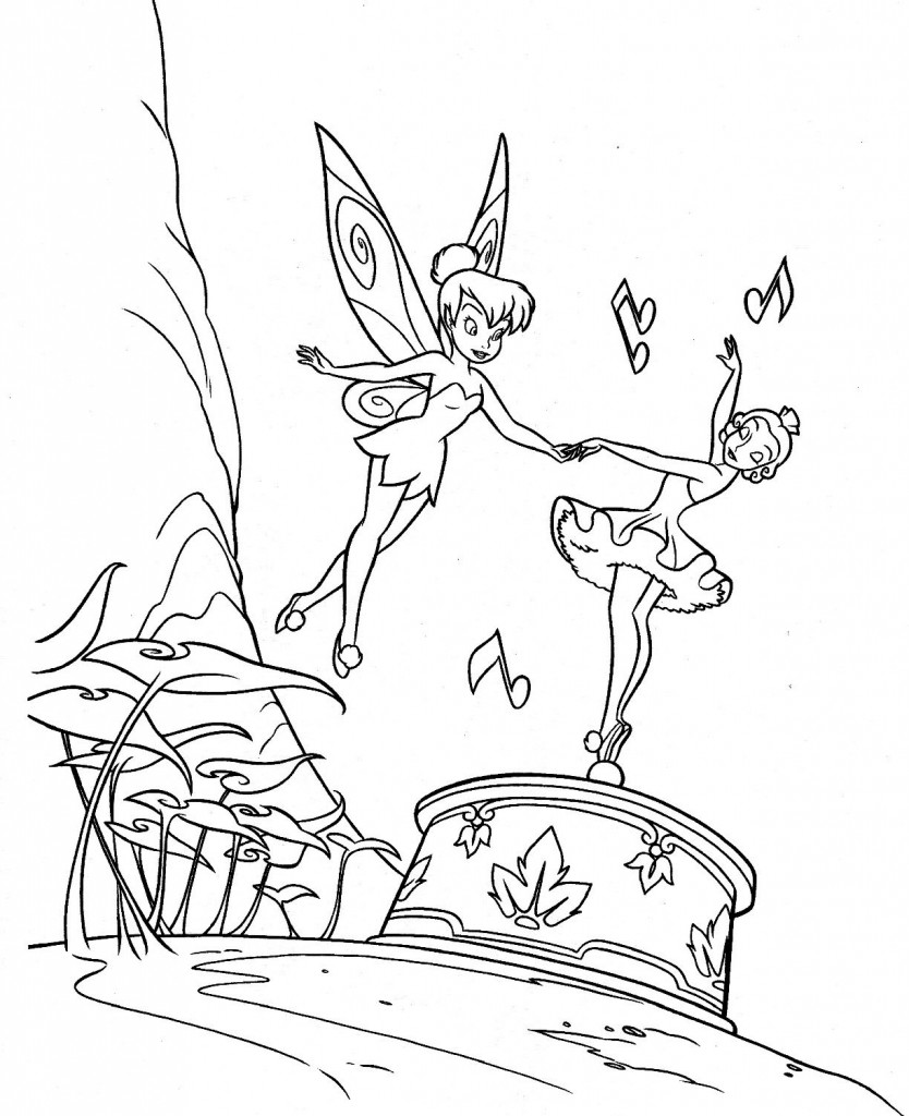 Printable Coloring Pages Tinkerbell