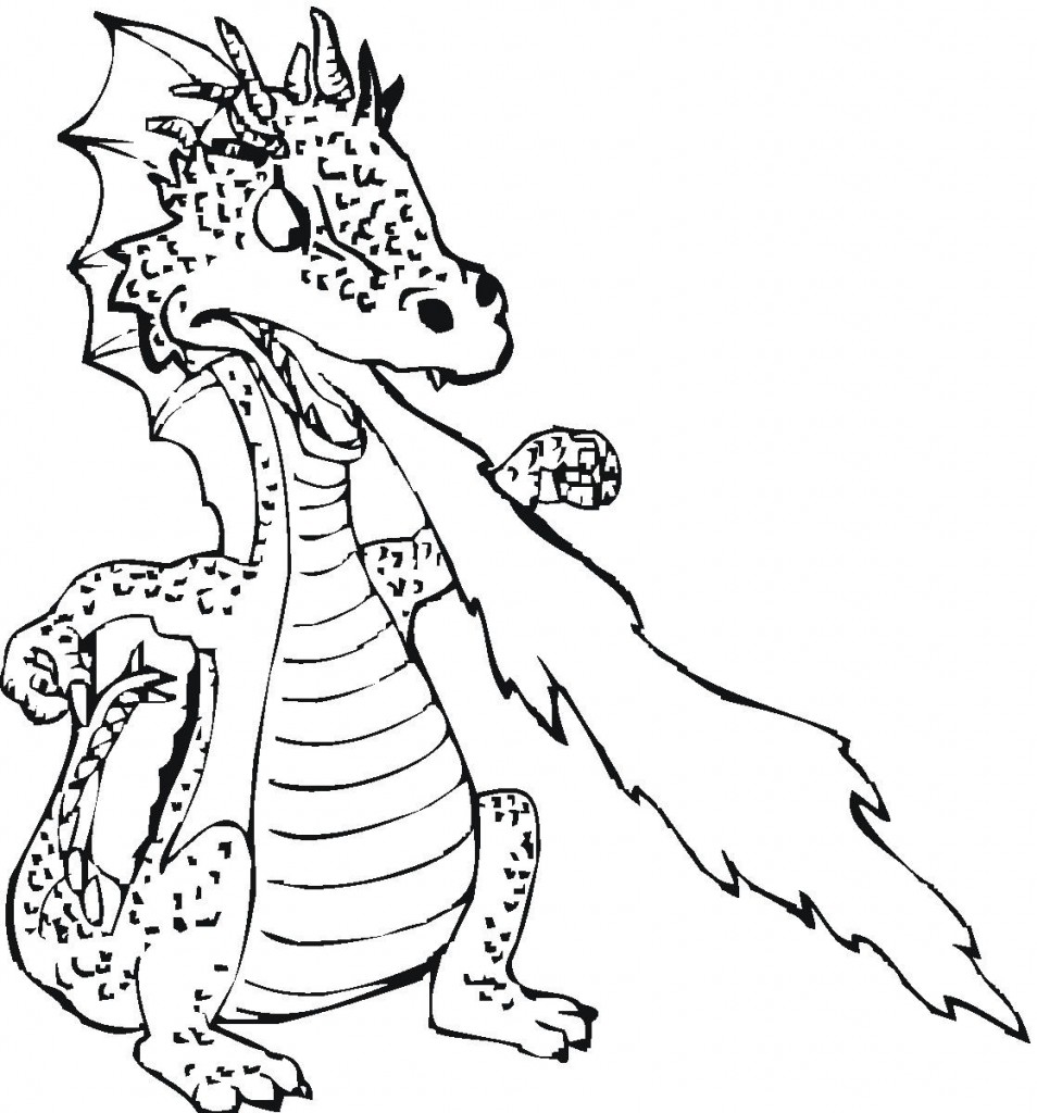 Scary Dragon Coloring Pages