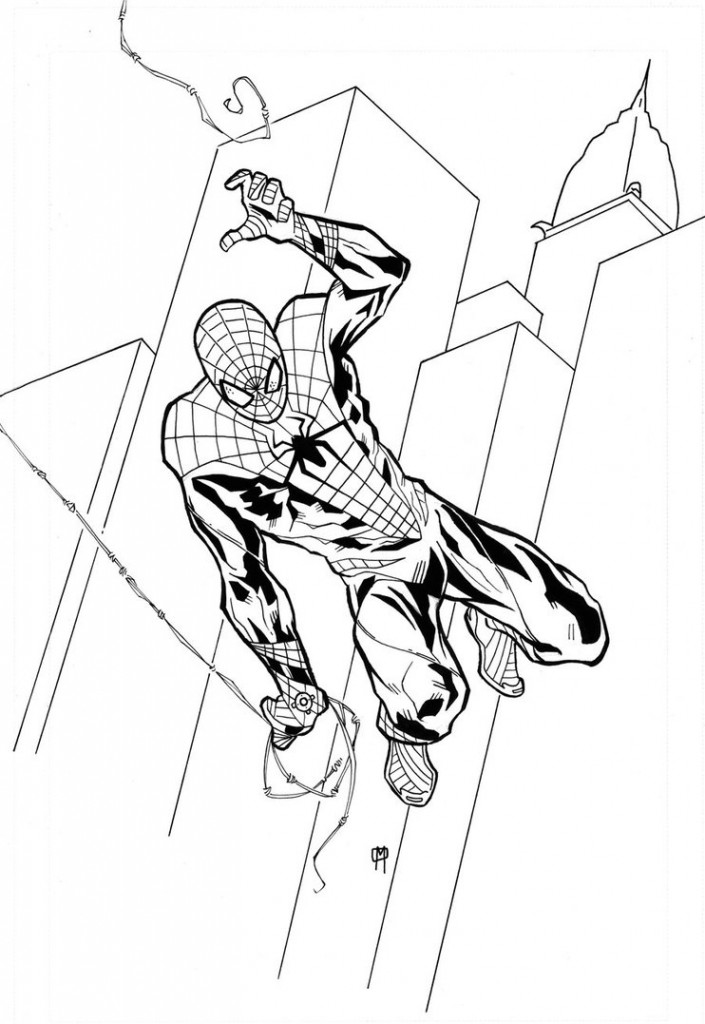 Spiderman Kids Coloring Pages
