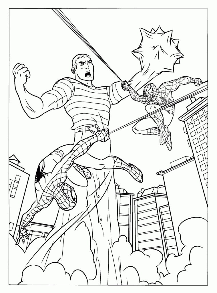 Spiderman Pages to Color