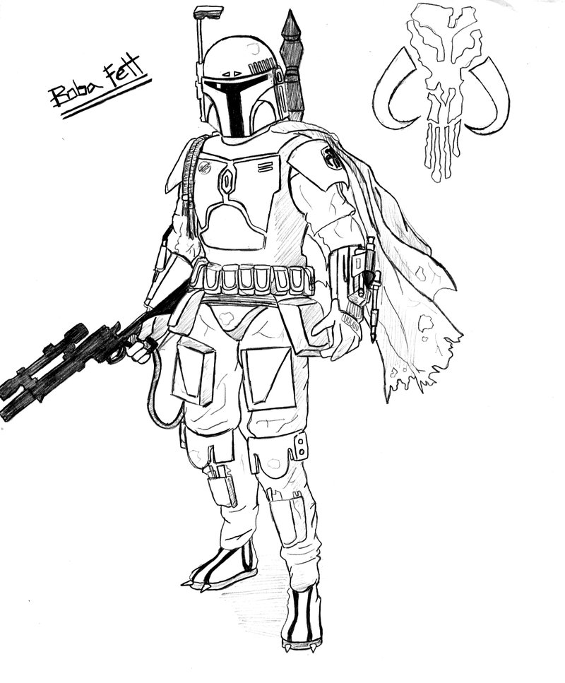 Boba Fett Star Wars Coloring Pages