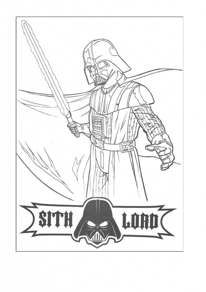 Sith Lord Vader - Star Wars Coloring Pages