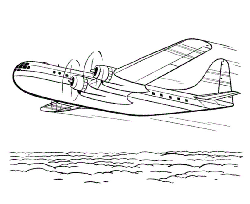 Airplane Coloring Page Pictures