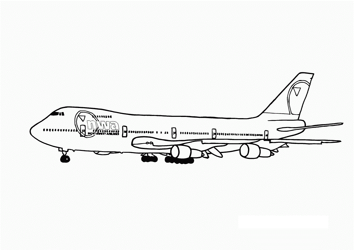 Coloring book for kids airplane Royalty Free Vector Image