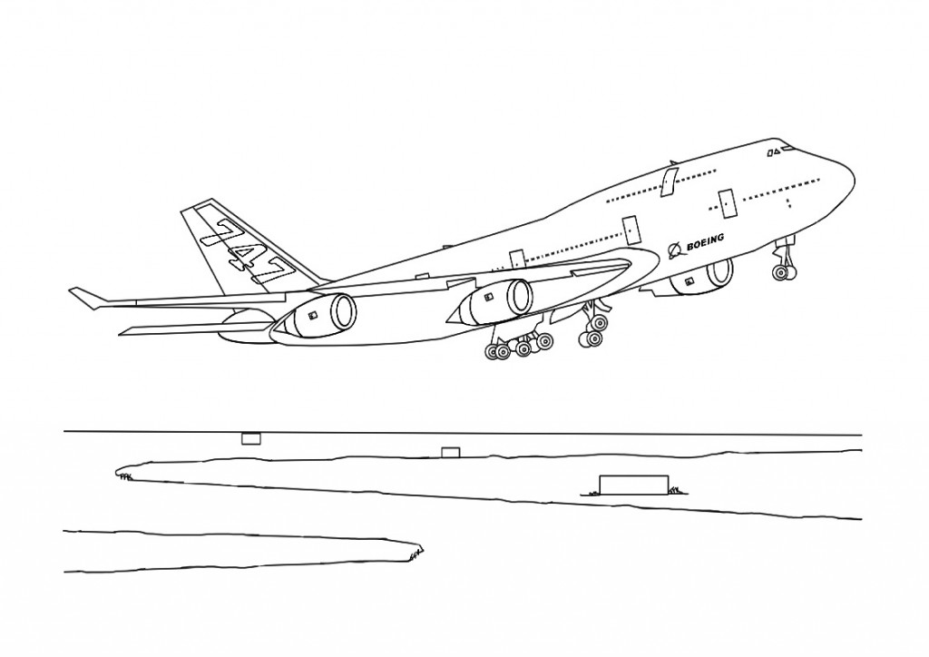 Airplane Take Off Coloring Pages