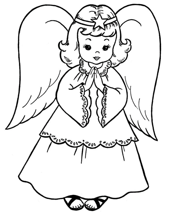 Angel Coloring Pages Printable 4