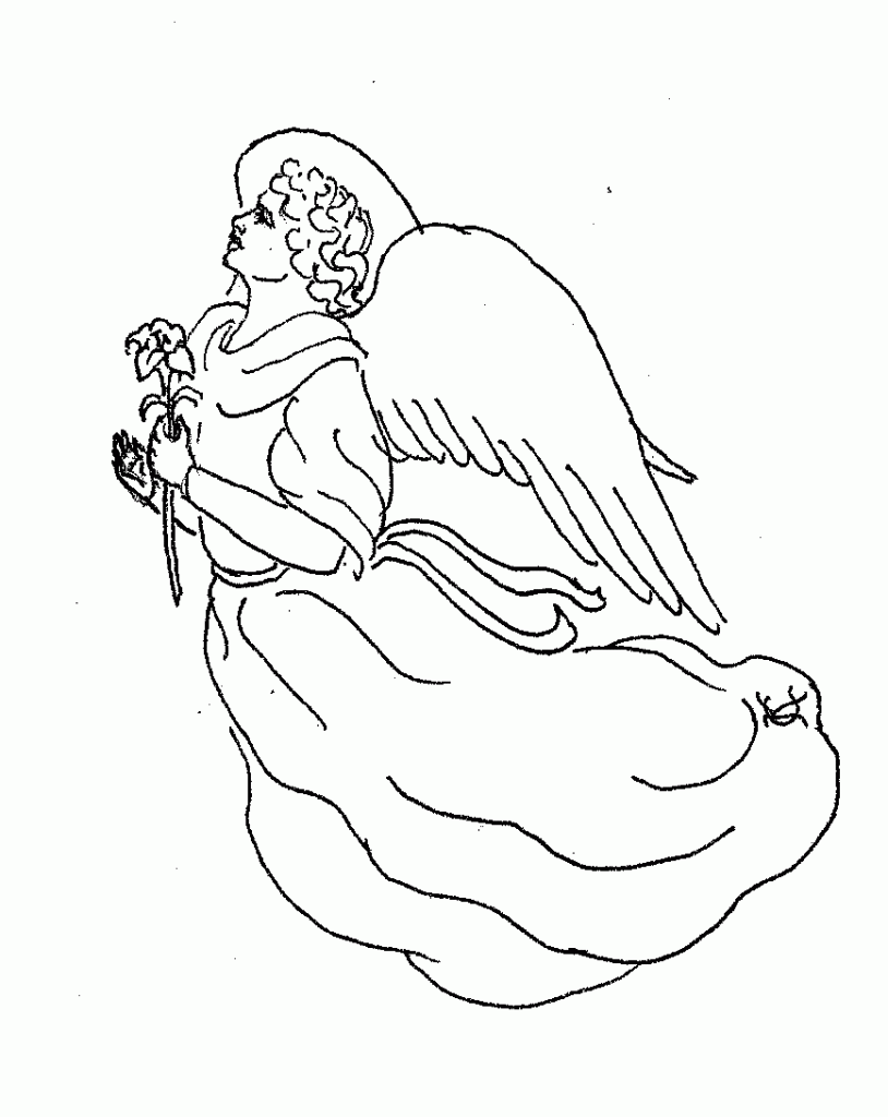Angel Coloring Sheets Printable Lilie Coloringpages101 Ostern