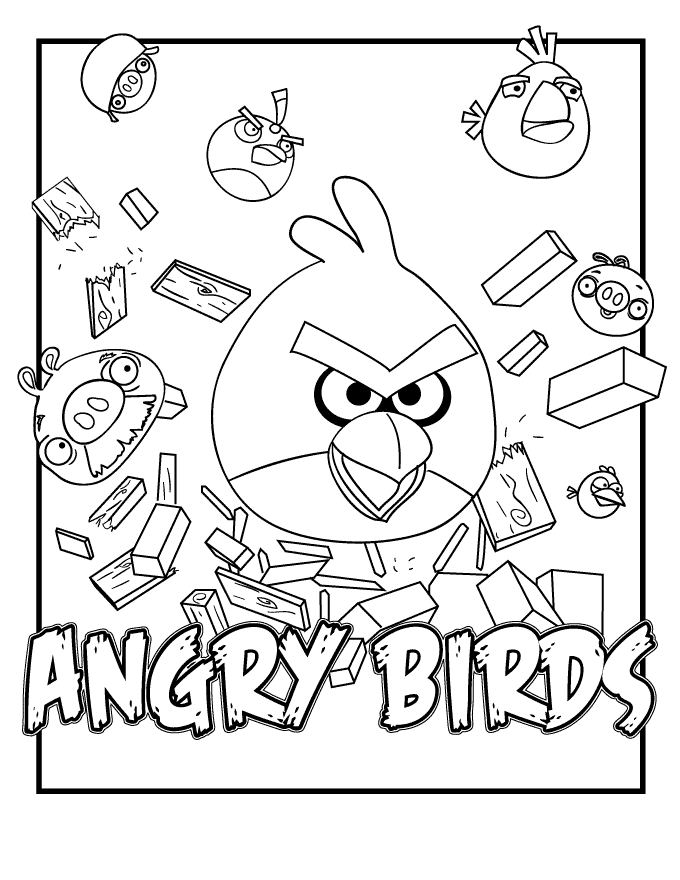 Angry Bird Coloring Page
