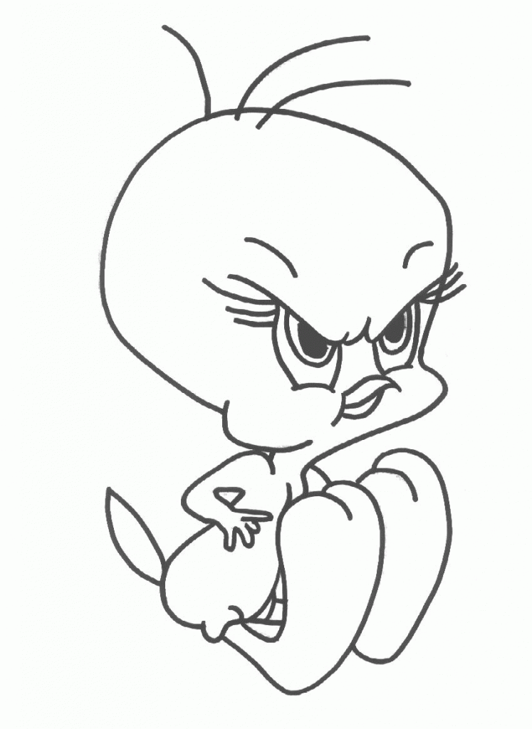 Angry Tweety Bird Coloring Pages
