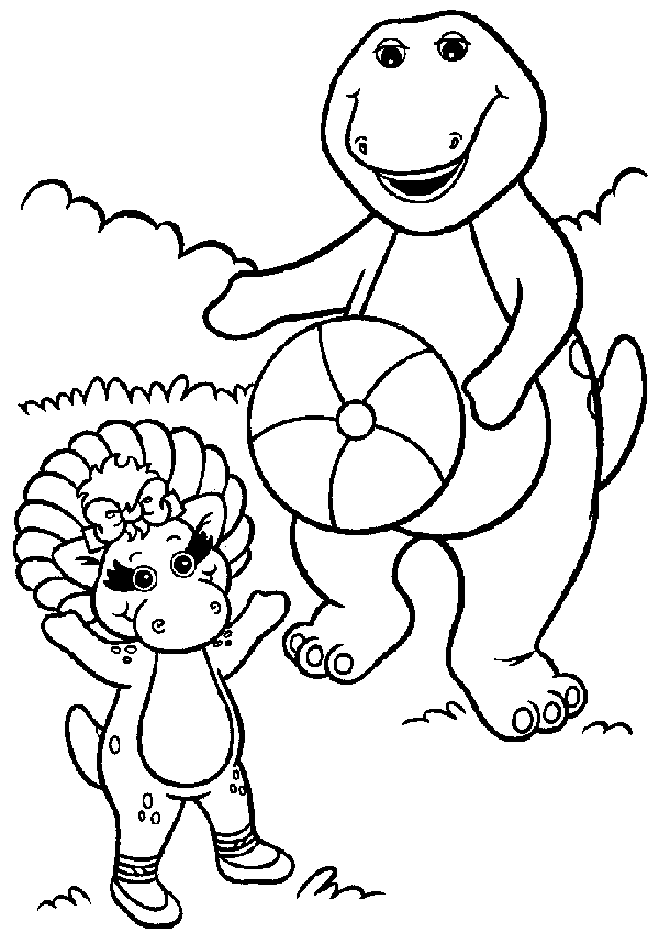 Printable Barney Coloring Pages