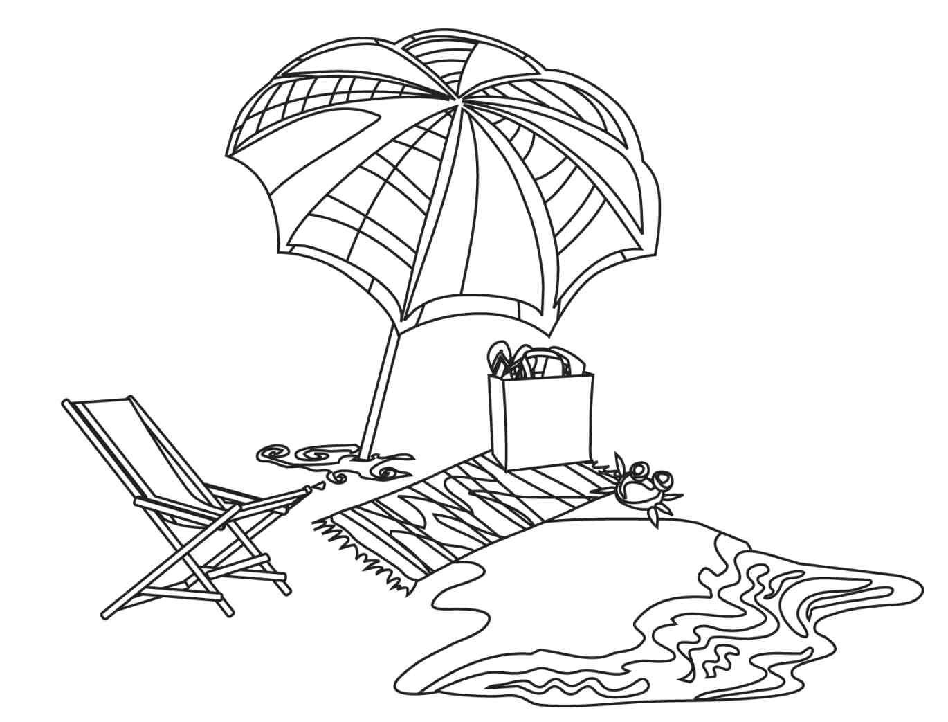 Download Beach Coloring Pages - Beach Scenes & Activities