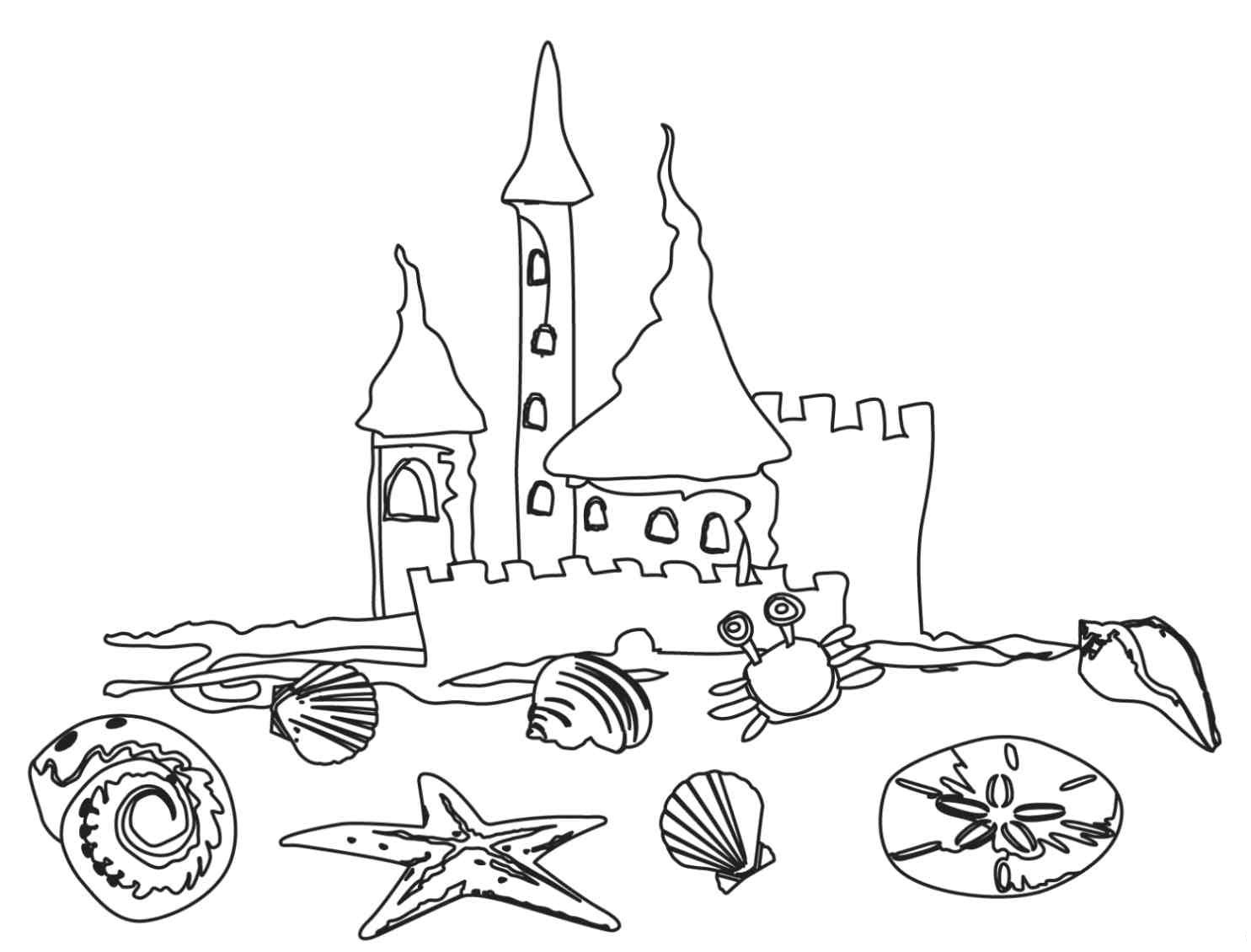 Download Beach Coloring Pages - Beach Scenes & Activities