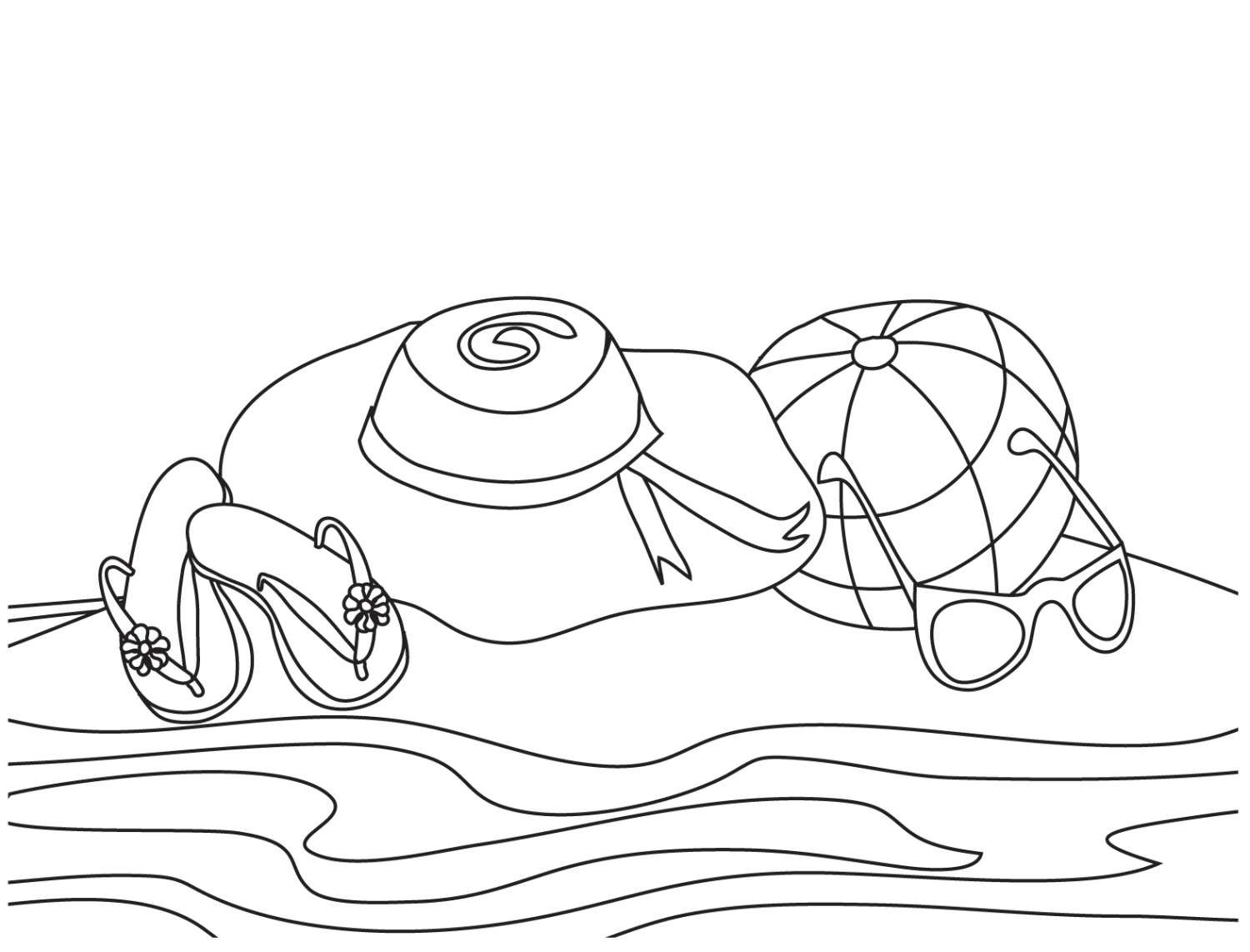 Download Beach Coloring Pages - Beach Scenes & Activities