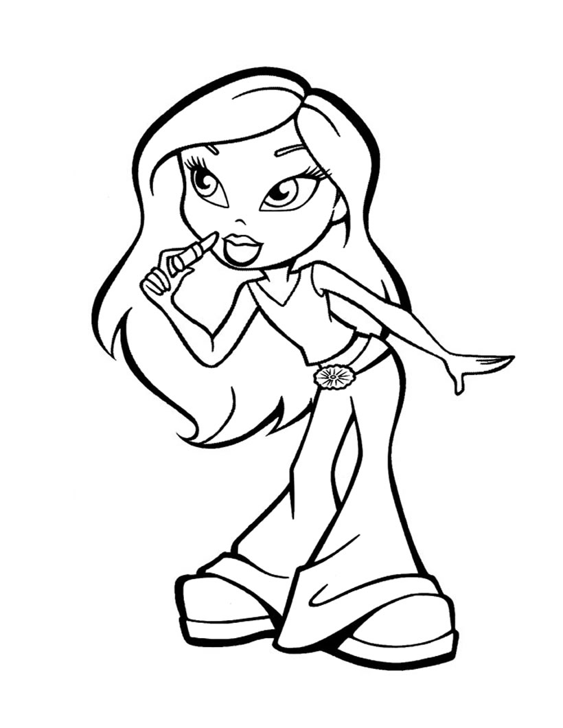 Free Printable Bratz Coloring Pages For Kids BEDECOR Free Coloring Picture wallpaper give a chance to color on the wall without getting in trouble! Fill the walls of your home or office with stress-relieving [bedroomdecorz.blogspot.com]