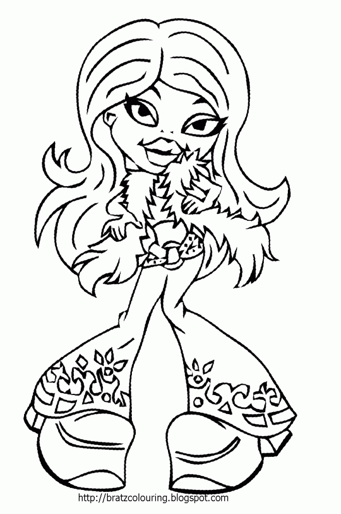 Bratz Cheerleader Coloring Pages