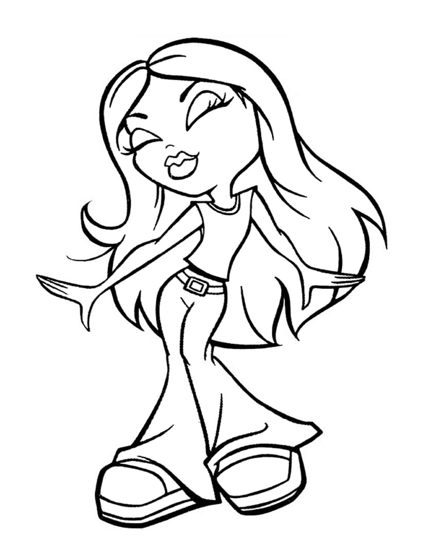 Bratz Coloring Pages - Free Printable Colouring Pages for kids to print and  color in