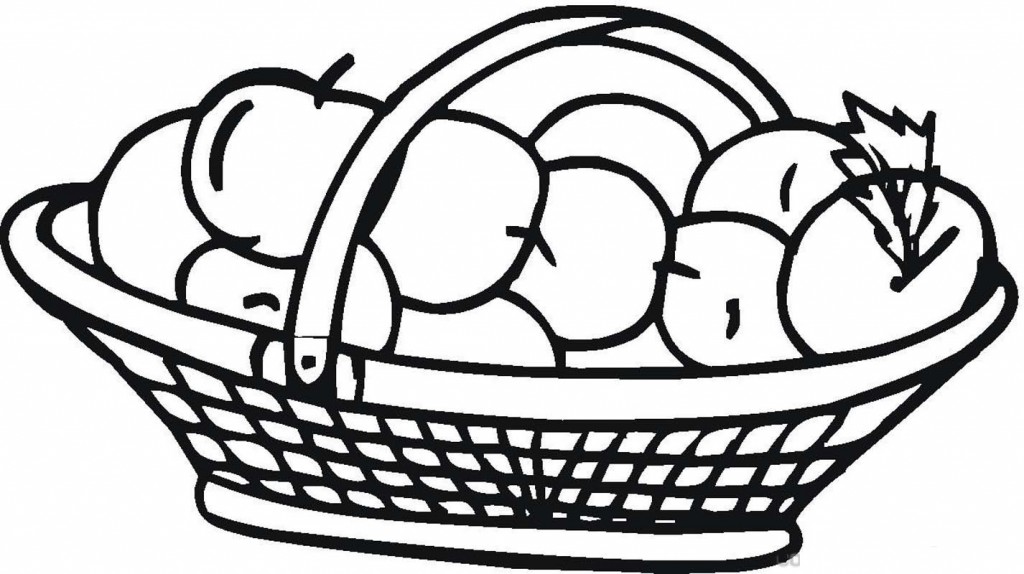 Busket Apple Coloring Pages