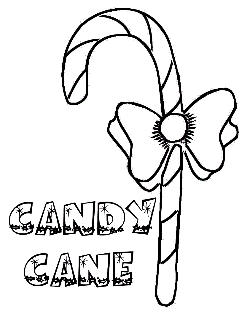 christmas candy canes coloring pages