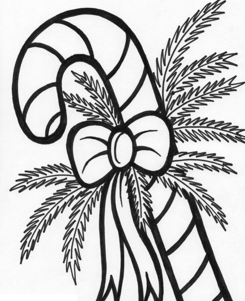 Candy Cane Coloring Pages Pictures
