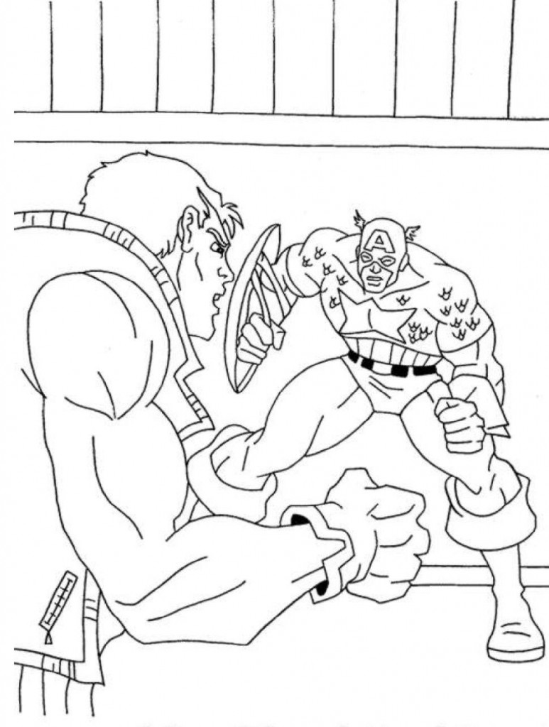 Captain America Coloring Page Photos