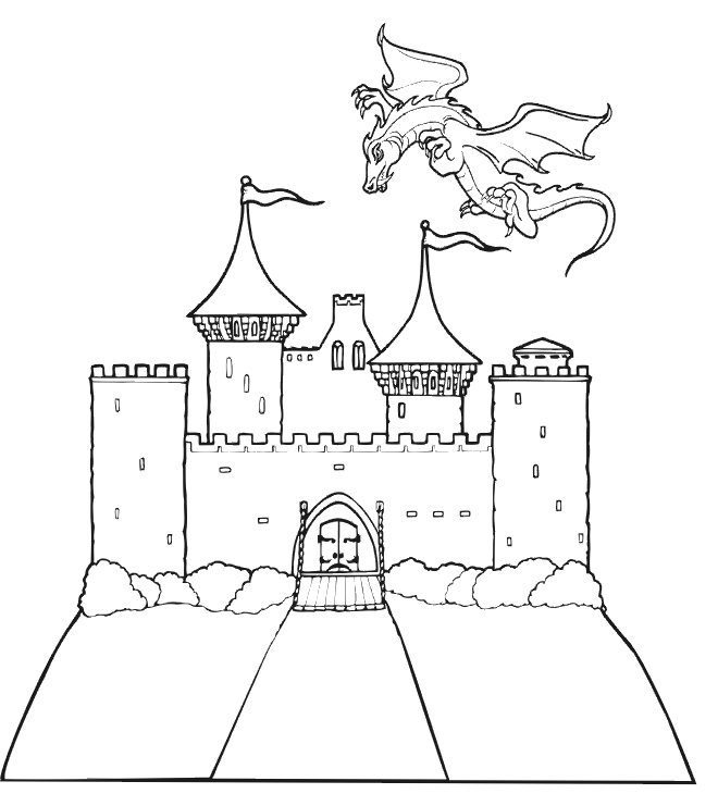 free printable castle coloring pages for kids