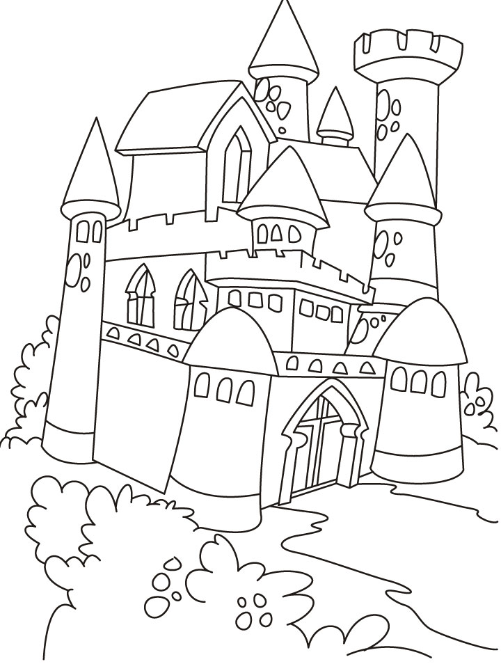 Free Printable Castle  Coloring  Pages  For Kids