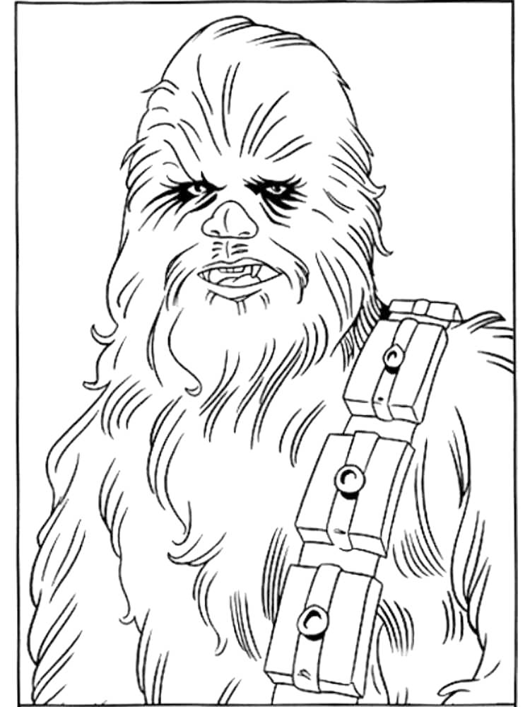 Chewie Star Wars Coloring Page