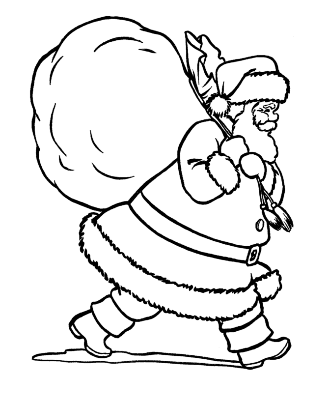 santa coloring pages printable