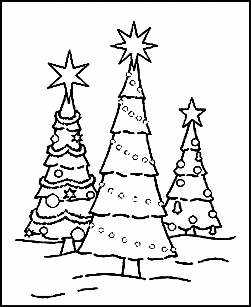 Free Printable Christmas Tree Coloring Pages For Kids