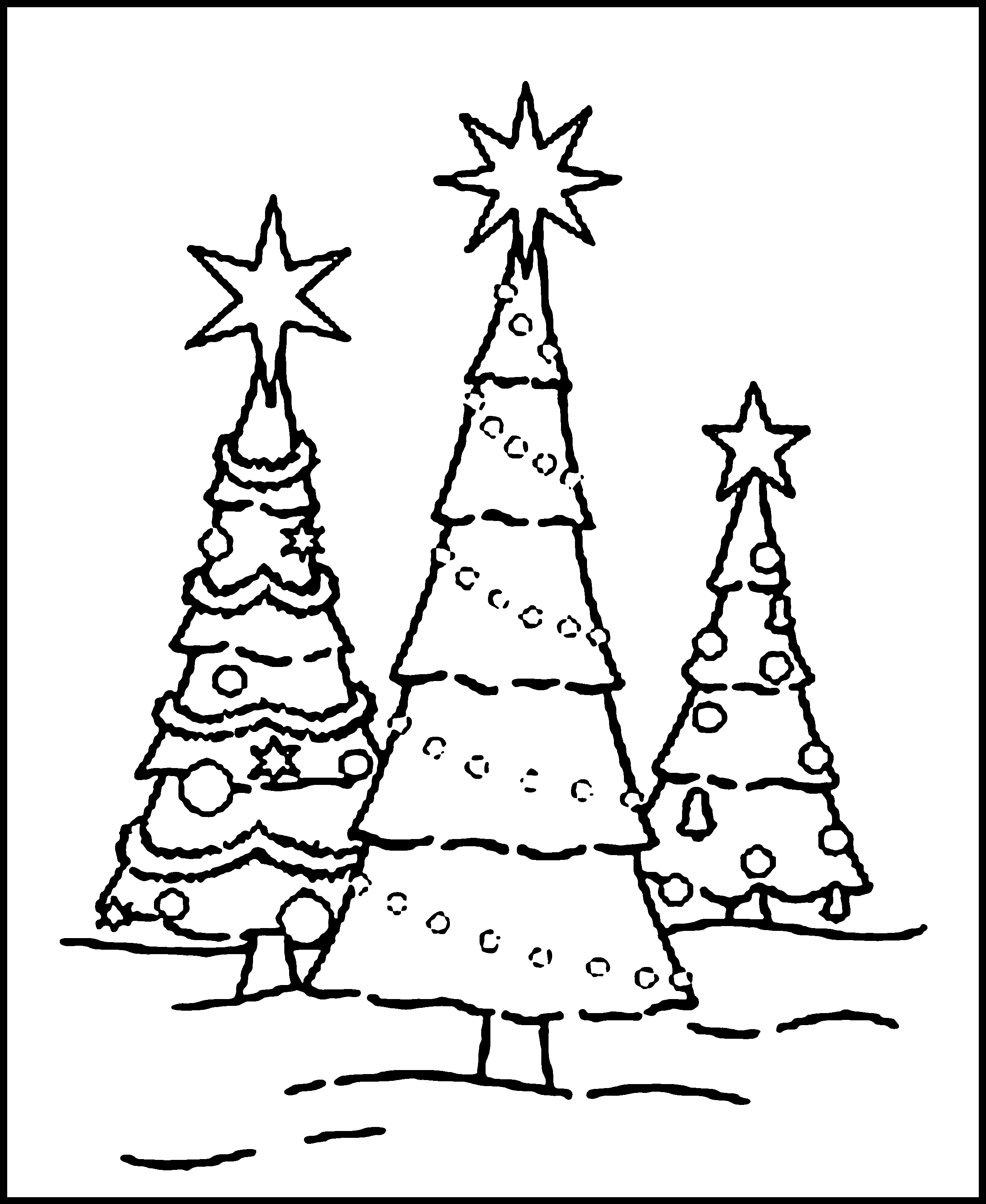 Free Printable Christmas Tree Coloring Sheets Printable Templates