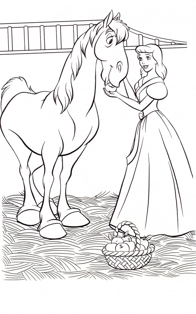 Free Printable Cinderella Coloring Pages For Kids
