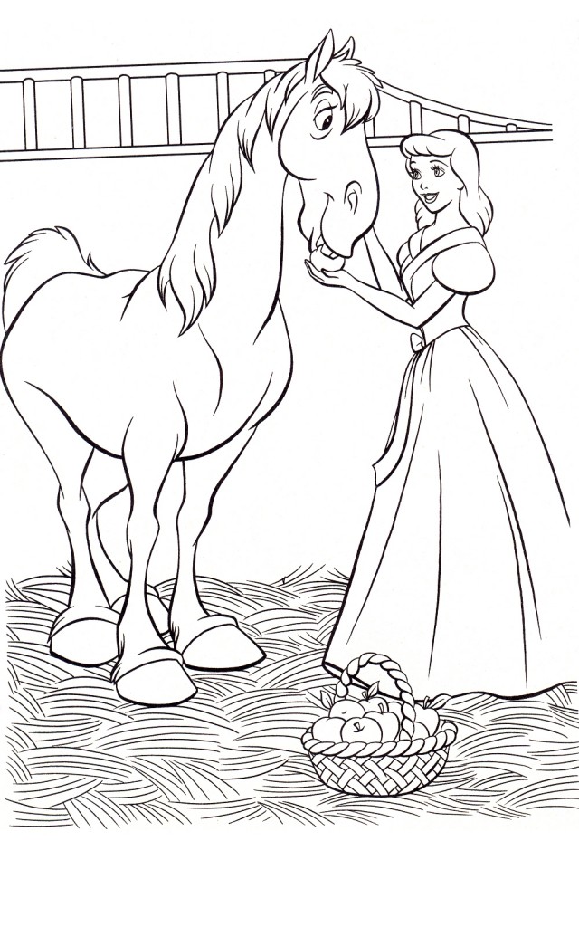 Cinderella and Prince Coloring Pages