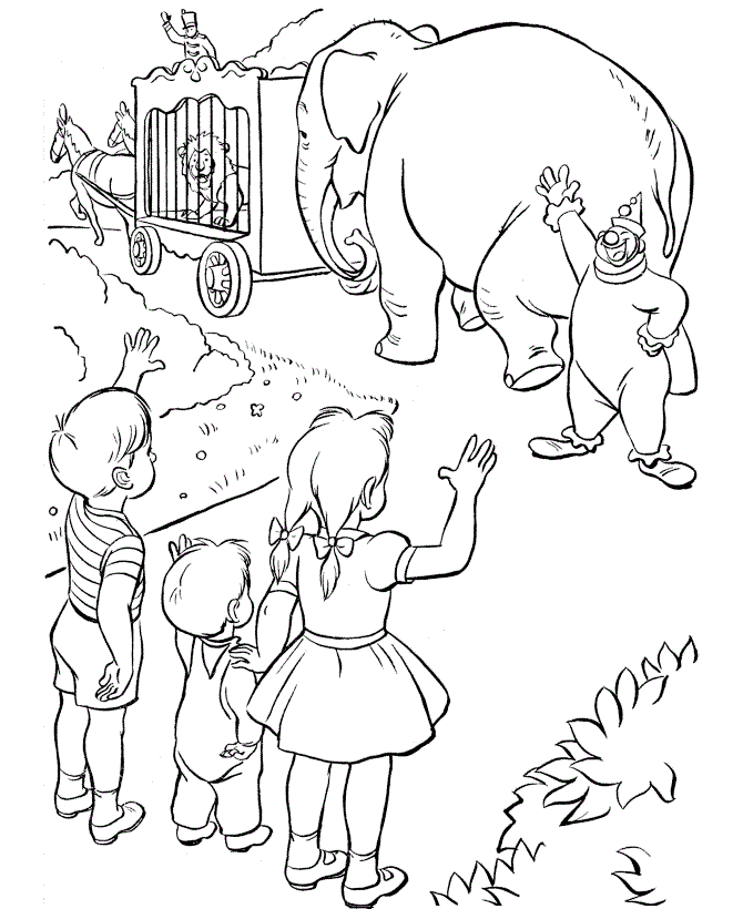 Circus Animal Coloring Pages For Kids